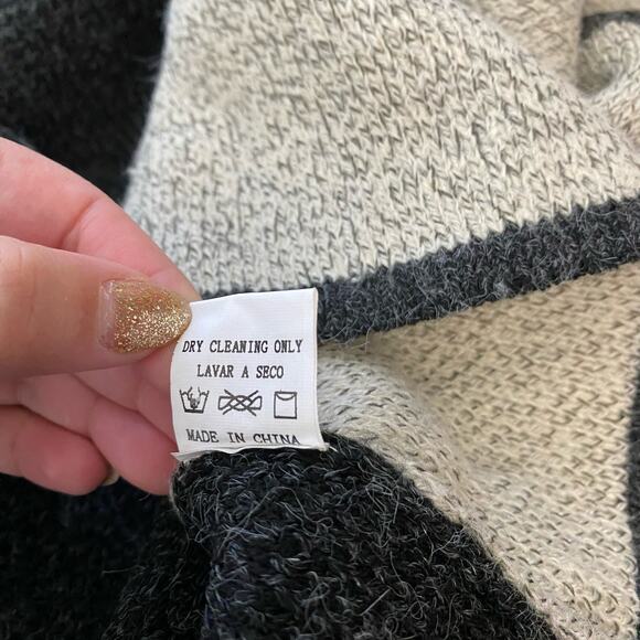 Staccato Gray Mixed Print Open Front Long Cardigan Size Small - Picture 9 of 9